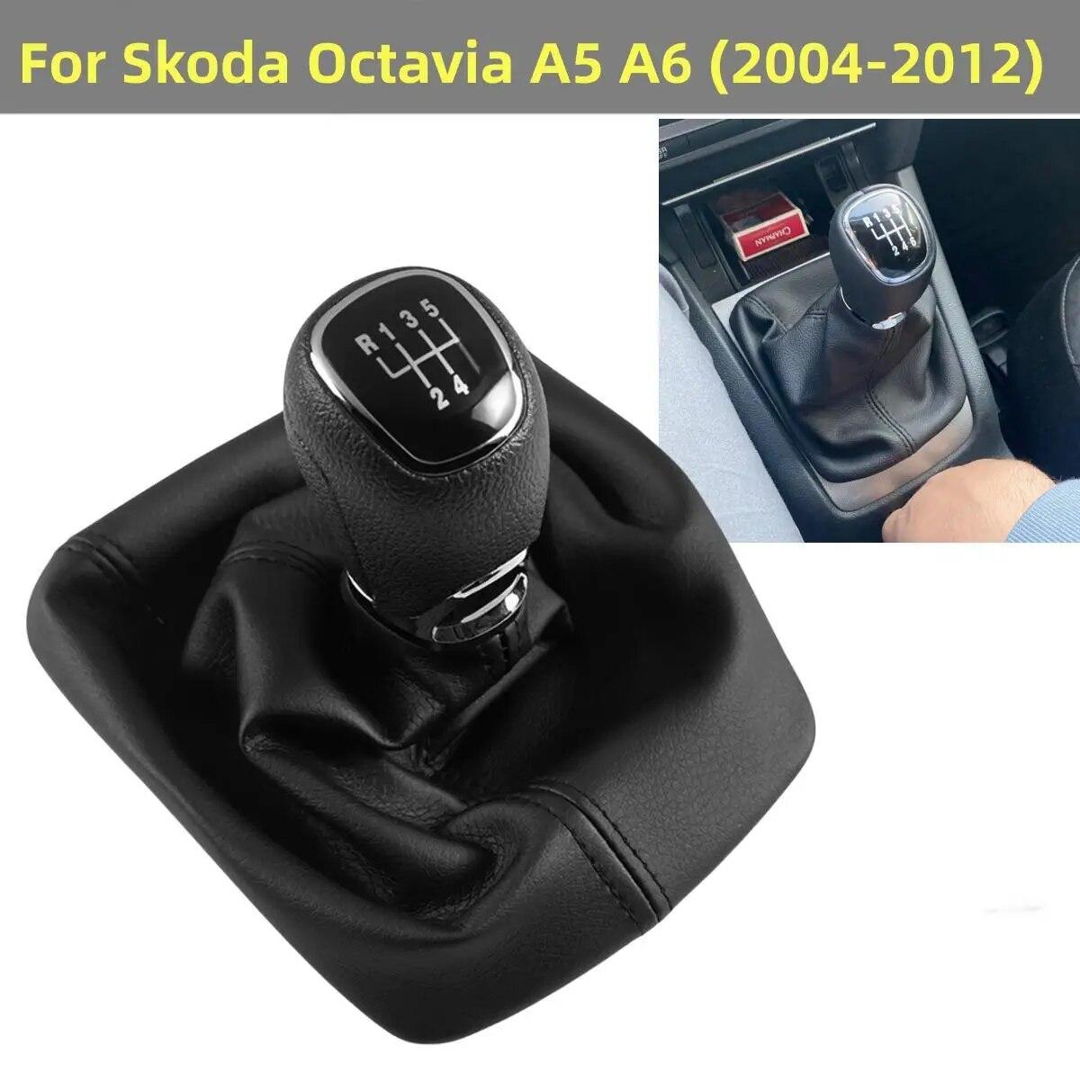 

5/6 скоростей для Skoda Octavia A5 A6 2004-2012, Стайлинг автомобиля, ручная ручка переключения передач, рычаг переключения передач, гетра, чехол для багажника