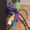 5-50Pcs Nylon Charging Data Cable Labels Strap Hook Loop Writable Wire Label For Electrical Line Organize Cord Office Cable Winder