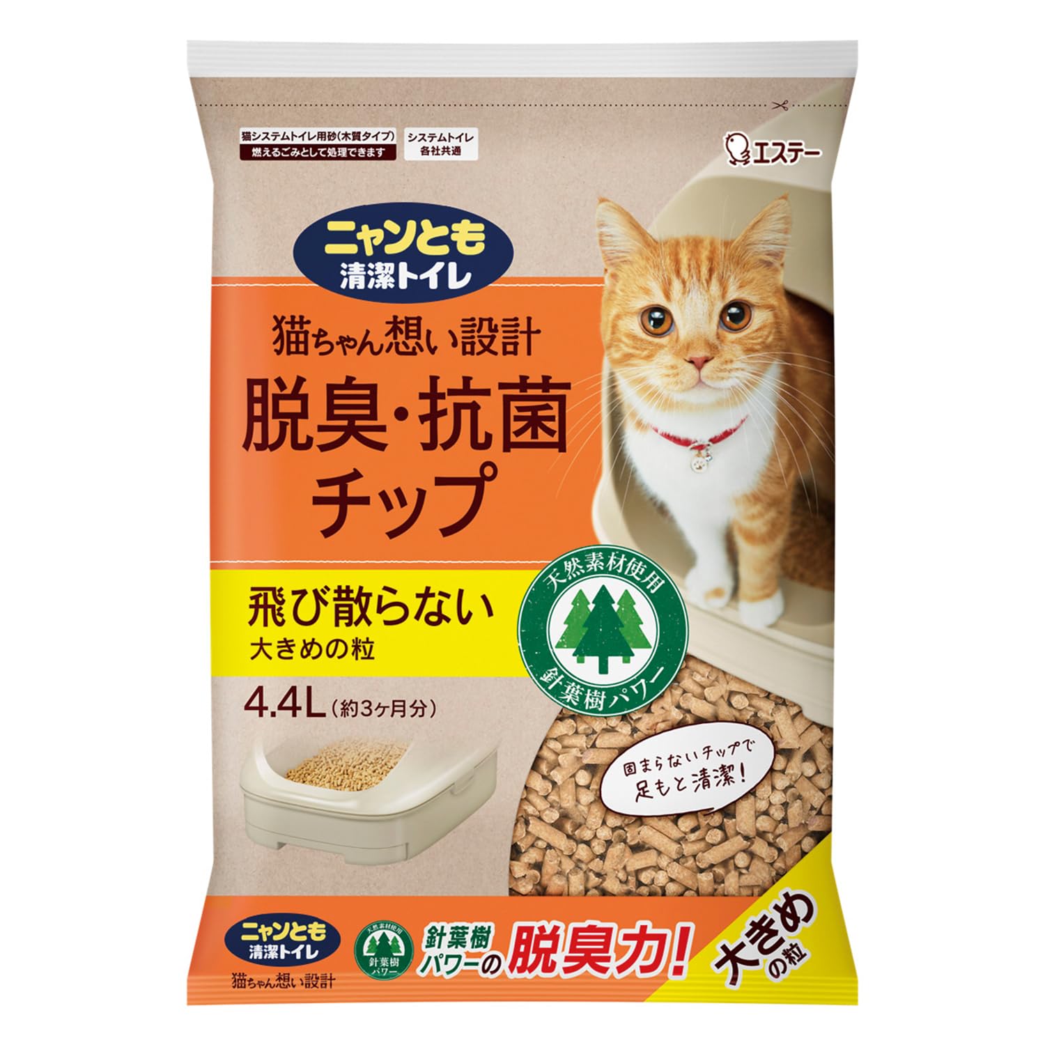 

Nyan Tomo Clean Toilet дезодорант с натуральной стружкой Крупнозернистый туалет для кошек Дезодорирующий [Мощные материалы] Дезодорирующий/антибактериальный коричневый