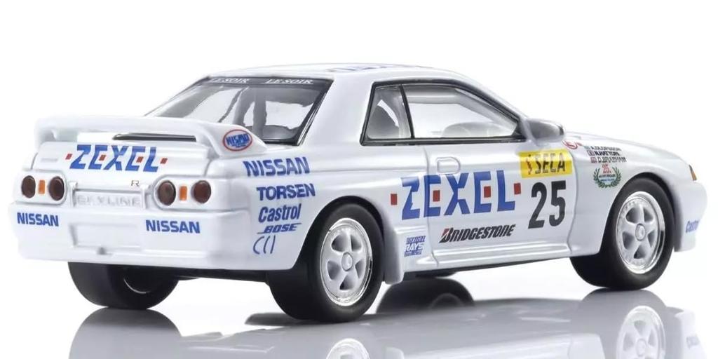 Kyosho Original Maßstab Zexel Skyline 1991 Fertigmodell K07012LE 1/64 [MOTN] GT-R (R32) Gr.A #25 mit LED-Ausstattung