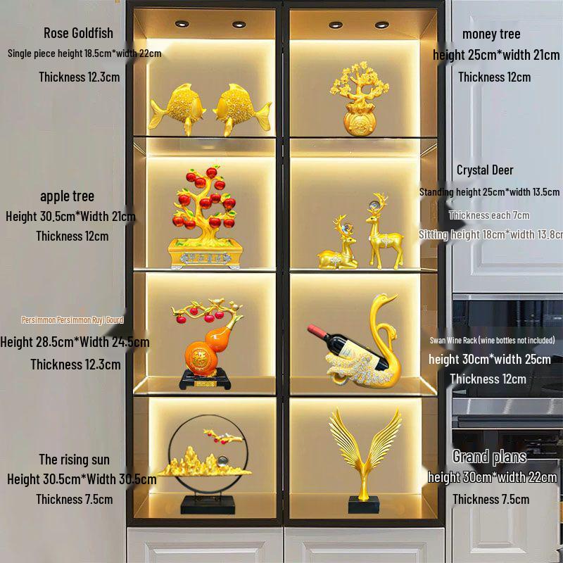 Luxury Wine Cabinet Ornaments for Living Room Entrance Decoration