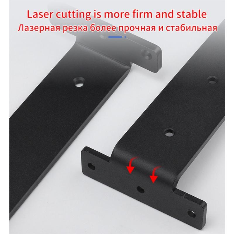 3mm Thick Hidden Floating Bracket Set Heavy Duty with Complete Screws for Wall Mount Storage Shelves Office Use