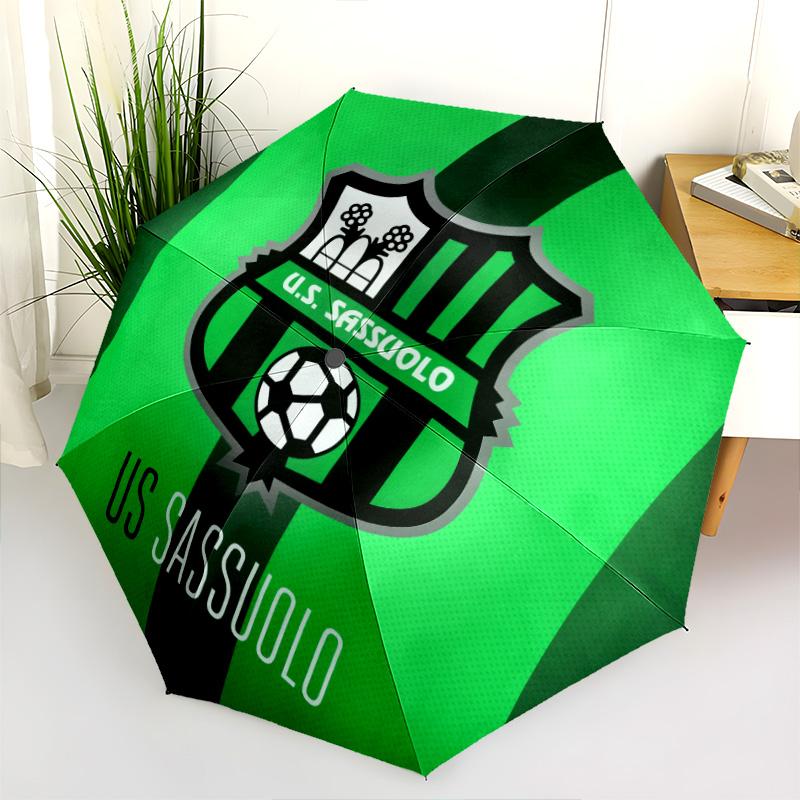 US Sassuolo Calcio pattern, automatic folding umbrella, portable and foldable design, 8 ribs, a Christmas or birthday gift.
