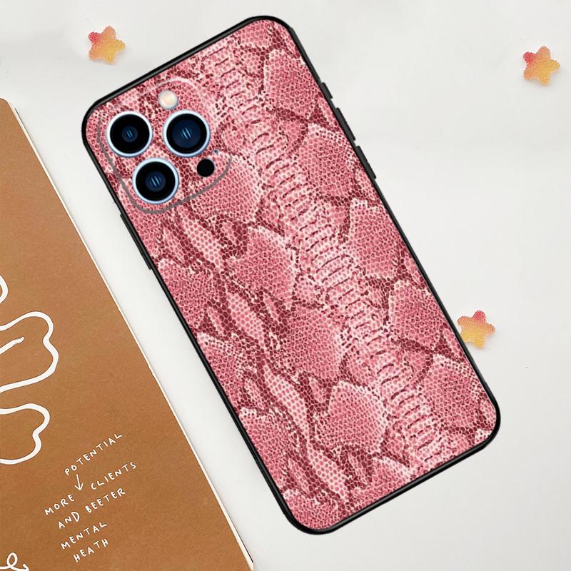 Snake Skin Print Phone Case For iPhone 17 Pro Max 14 11 15 16 Pro Max 13 12 mini 16 Plus 16e 17 Air Funda
