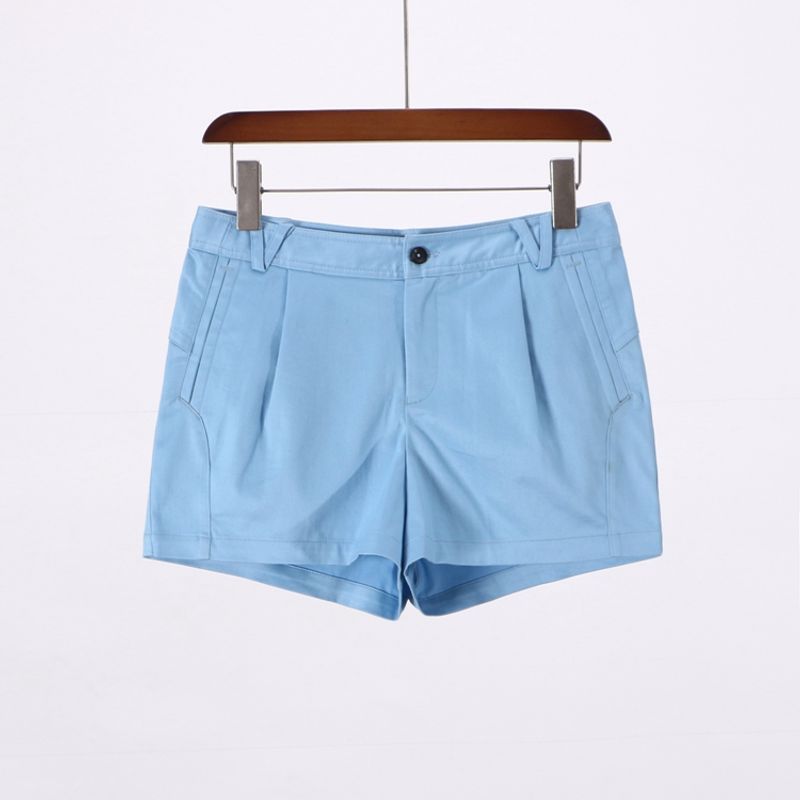 

Специальное предложение [Руи] Мода Модный бренд Женская одежда Лето Хлопок Стрейч Клетчатый Легче всего сочетать Повседневные шорты 0w197 Light blue S/155/60A