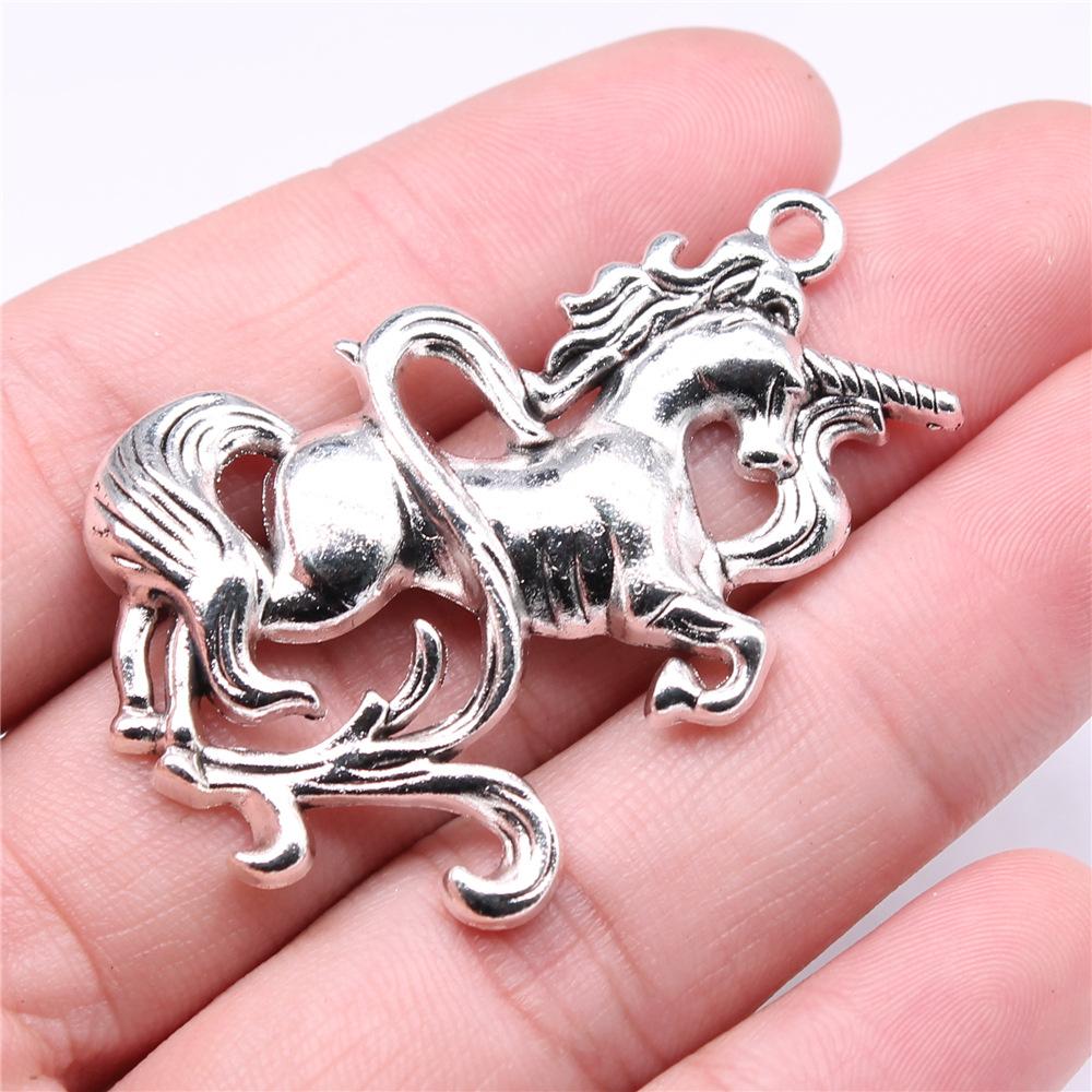 10 Stück Anhänger Pferd Einhorn Tibetische Bronze Silberfarbe Anhänger Antiker Schmuckherstellung DIY Handgemachtes Handwerk