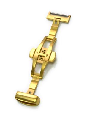 Cassis Watch Strap PBF Satin 18mm Gold with Replacement Tool CAYGS018 [CASSIS] D-Buckle D-BUCKLE