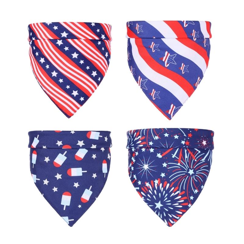 Dog Cats Neckerchief Collar Scarf Saliva Towel Pet Julycostume Accessories Dog Bandanas Soft Triangular Bibs