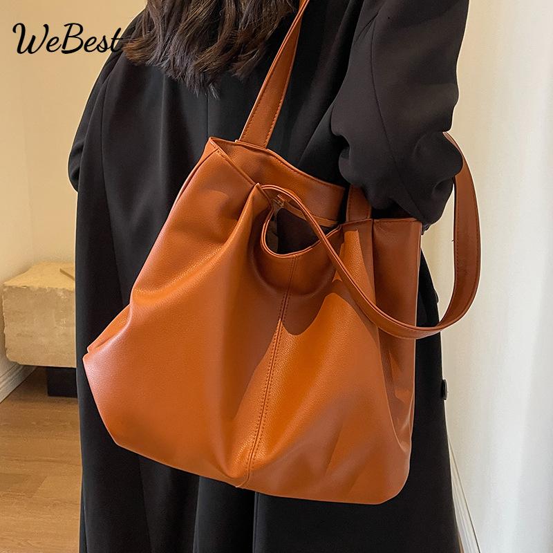 

Vintage Large Capacity Tote Handbag for Women чёрный