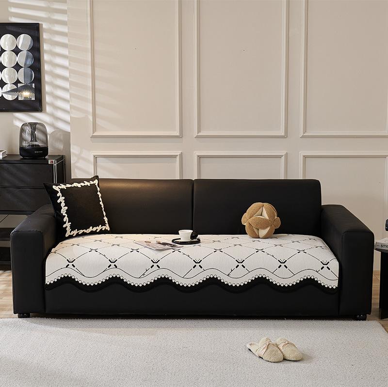 

New Straight-Row Sofa Cushion, Universal In All Seasons, High-End Non-Slip Seat Cushion, Chenille Sofa Cover Cover Cloth 90*70cm