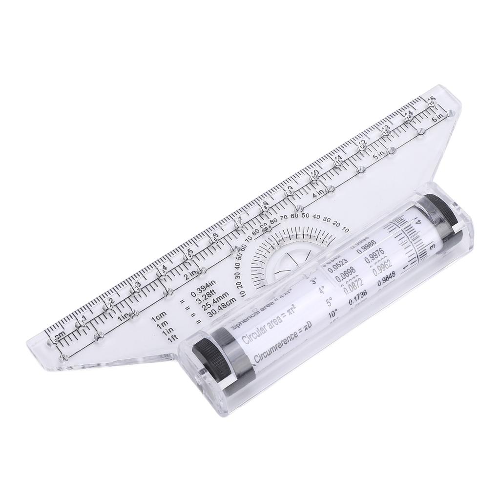 Rolling Ruler Parallel Line Arc Curve Drawing Measuring Roller Ruler with Built in Protractor