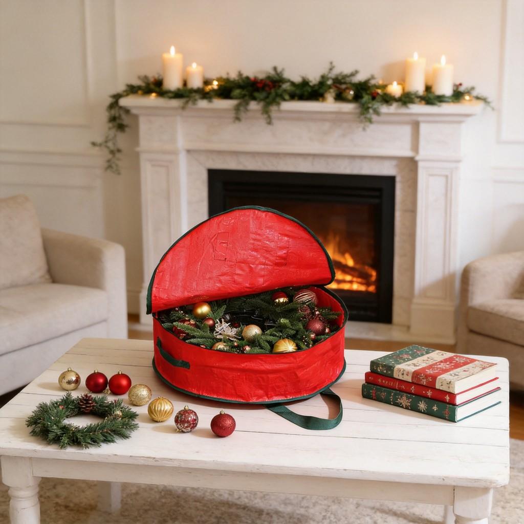 Christmas Storage Bag With Drawstring For Living Room Decor And Holiday Organizer