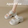 Augustine Platform Fashion Slippers Women's 2025 New Summer Skirt Muffin Soft Bottom Beach Wear Sandals