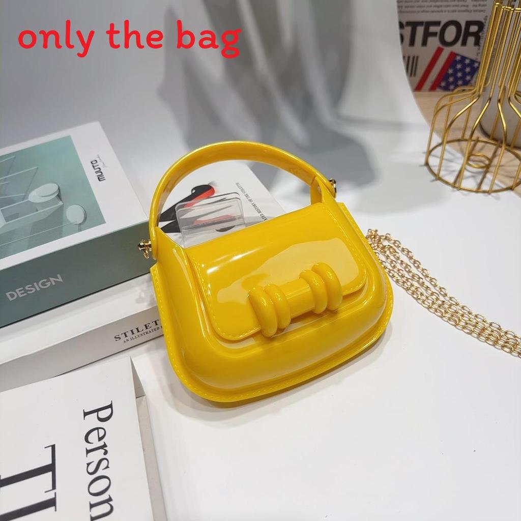 Pvc Jelly Bag Small Crossbody Childrens Purse With Chain For Daily Use