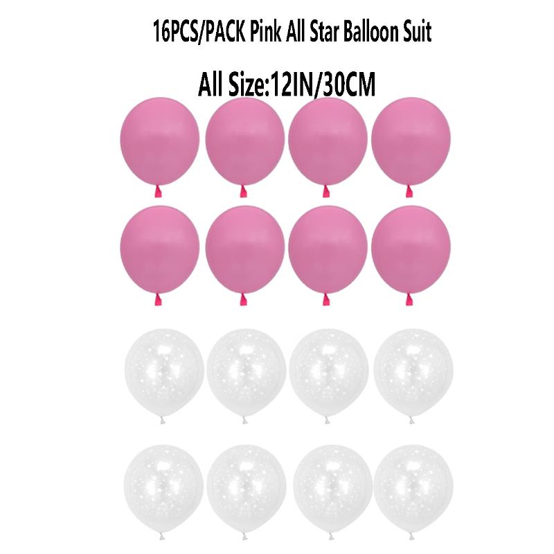 16 STK/SETT 12 tommer rosa stjernehimmel lateksballong Valentinsdag dekorasjon bursdagsfest dekorasjon ballong