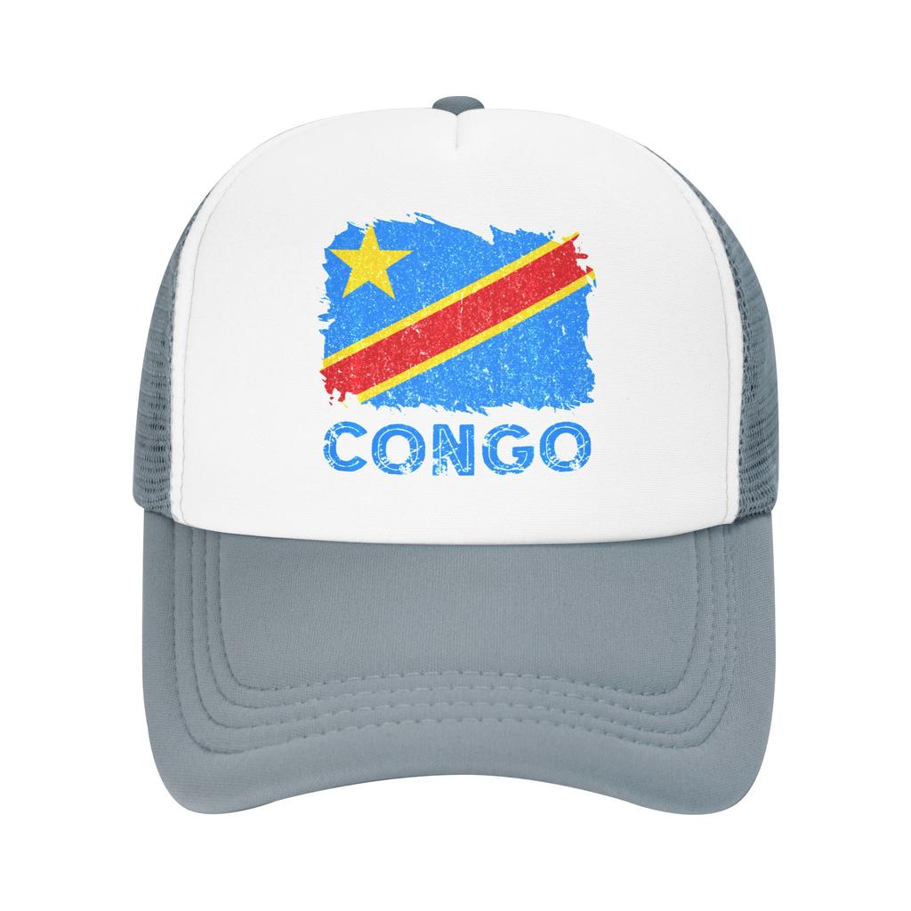 Congolese Flag DRC Democratic Republic of Congo Sun Hats For Couple Women Spring Baseball Cap Street Style Hot Sale Trucker Hat