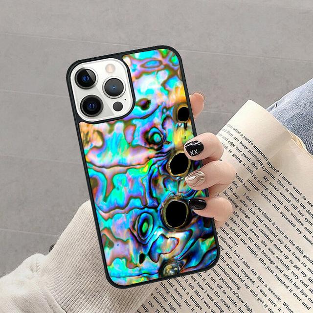 Paua Abaloneb marble Phone Case For iPhone 17 Air 16 pro max 15 14 plus 12 13 Soft Bumper Shell Cover coque