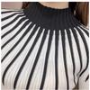 Women Slim Sweaters Autumn Turtleneck Long-sleeve Knitted Outwear Stripes Pullovers