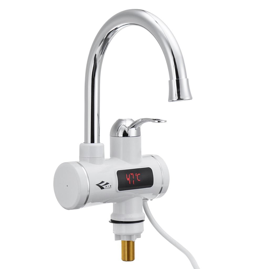 3000W Electric Kitchen Water Heater Tap Instant Hot Water Faucet Heater Cold Heating Faucet Tankless Instantaneous Water Heater