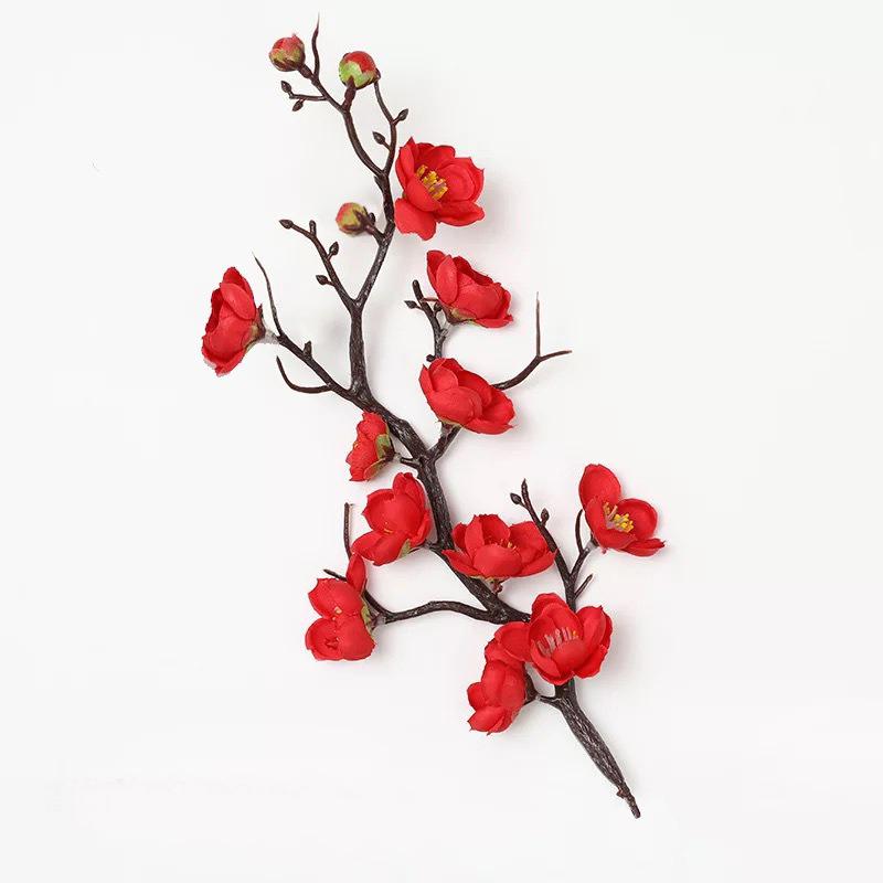 

28/38cm Artificial Flowers Plum Blossom Peach Branch Silk Flowers for Home Wedding Party Decoration Christmas Wreaths Accessory