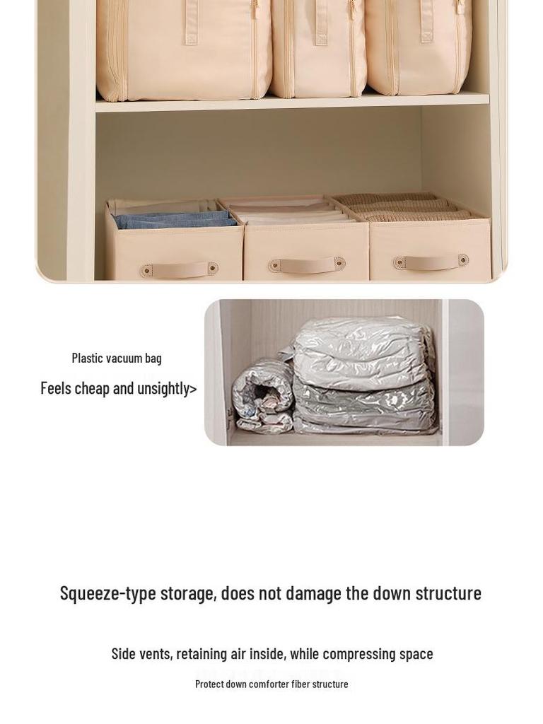 Compression Storage Bag for Quilts, Silk and Down Jackets