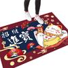 Lucky Cat Red Doormat 60x90cm Crystal Velvet Non Slip Entrance Floor Mat Home Decor