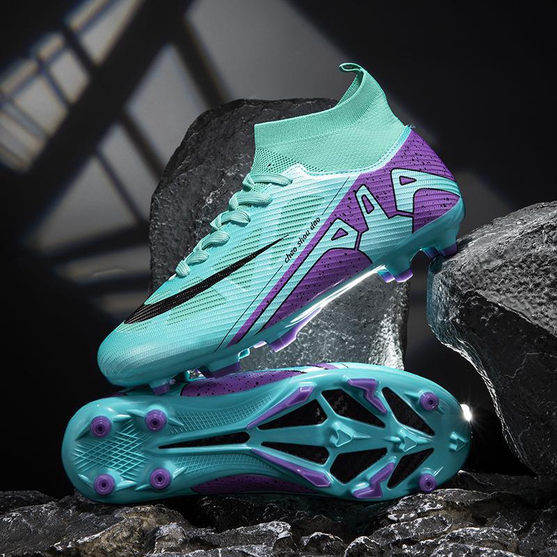 Popular Adult Sneakers Men's High Top Long Nails Broken Nails Adult Students Children Boys Training Games Football Shoes