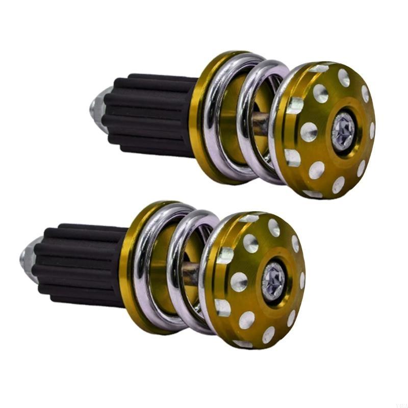 

Y4UA Innovative Spring Design Motorcycle Handlebar End Weights Inserts Suitable For Improved Stability And Reduced Vibration жовтий