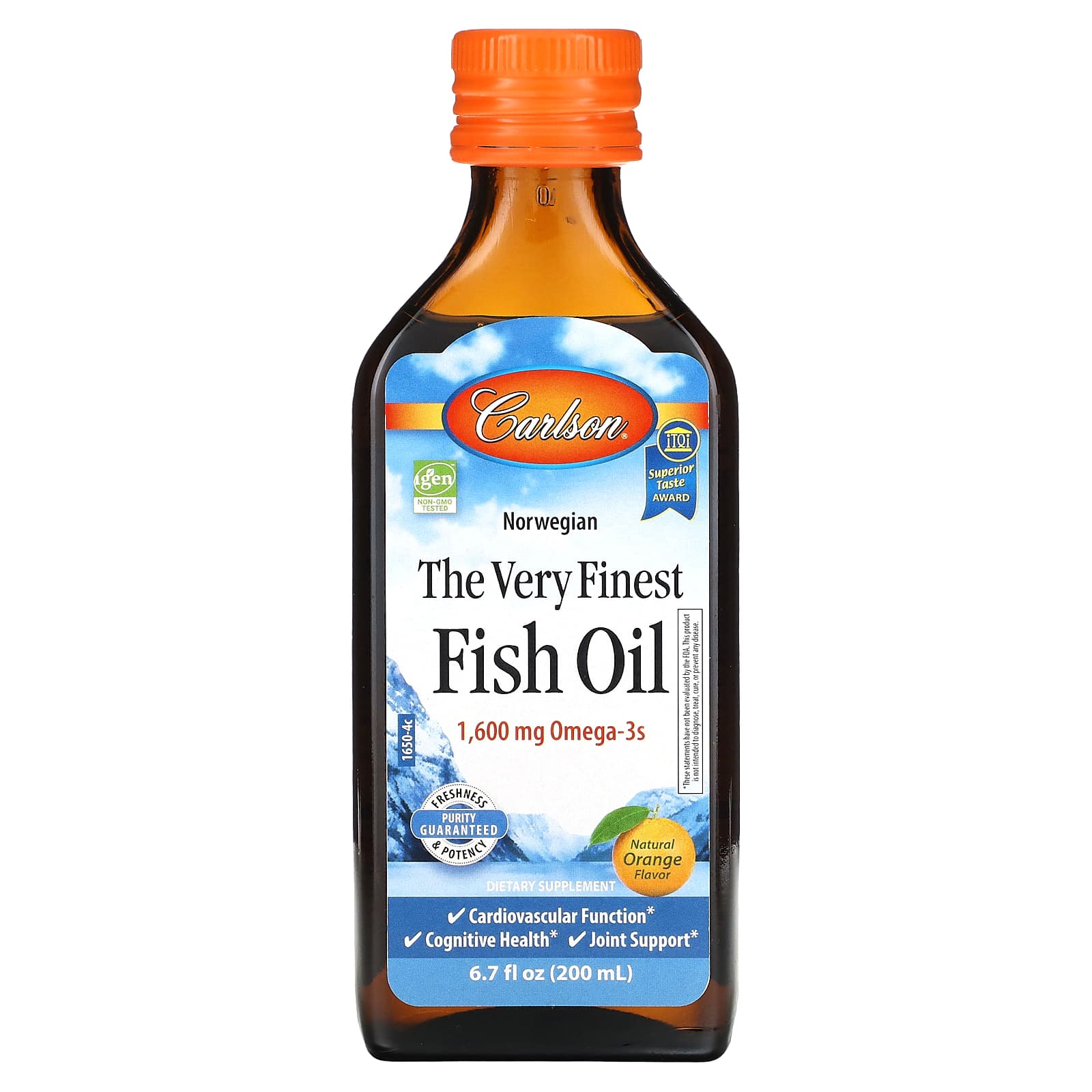 

Norwegian, Premium Fish Oil, Natural Orange, 200 Ml (6.7 Fl Oz)