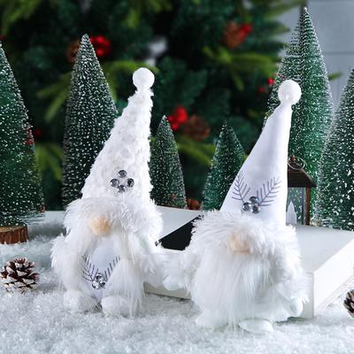 Christmas Gnome Christmas Gnomes White Plush Hat Elf Doll Ornament Crafts Decor Doll Supplies For Home Restaurant