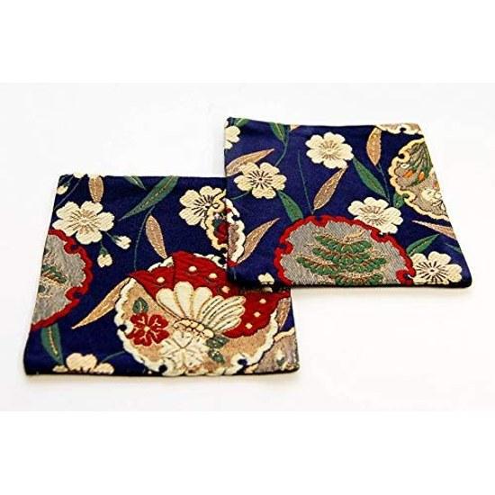Japanese-style brocade kimono coasters set 2 (Aoi)