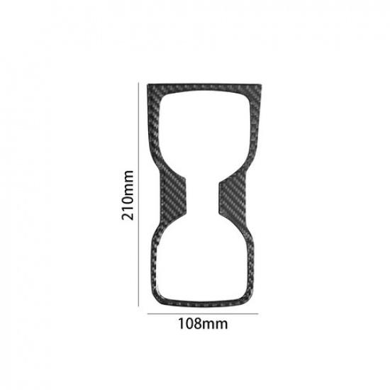 Carbon Fiber Interior Water Cupholder Cover Trim For Ford Ranger -