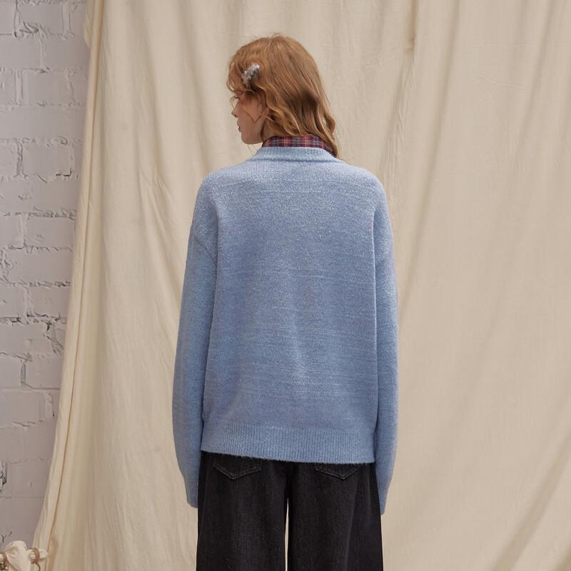 UNIFREE Women's Puppy Jacquard Pullover Sweater