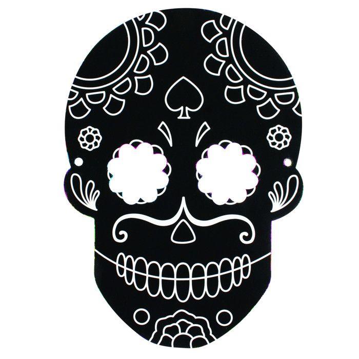 Masques enfant à gratter 23,5 x 16,5 cm + élastiques et grattoir 4 pièces