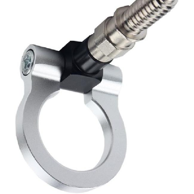 Rennsport-Stil Abschlepphaken Abschleppen 3er-Reihe-E36 E46 E90 E91 E92 E93 Silber