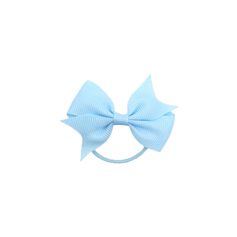 

Solid Color Grosgrain Ribbon Bow Hair Tie for Children – Elastic, Swallowtail Design