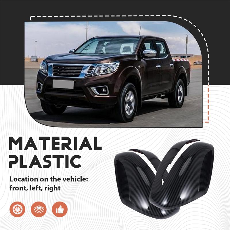 Car Rear View Mirror Cover Side Mirror Cap For Nissan Navara NP300    -M53K