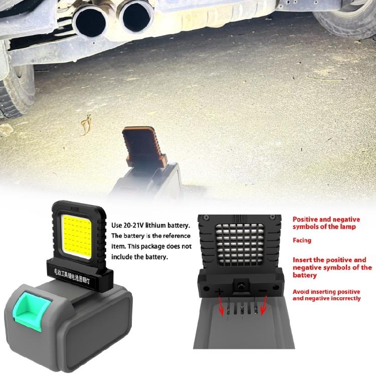 LED Workshop Light For Cordless Tool Batteries Adjustable Clamp Design 2 Mode Portable Task Lighting