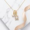 Charm Star Pendant Necklace Decoration Zircon Collarbone Chain Vintage Square Necklace  Girls