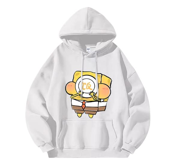 New Different Couple Outfits Cartoon Sponge Baby Couple Outfits Autumn Outfits Loose Hoodies for Men and Women 2025