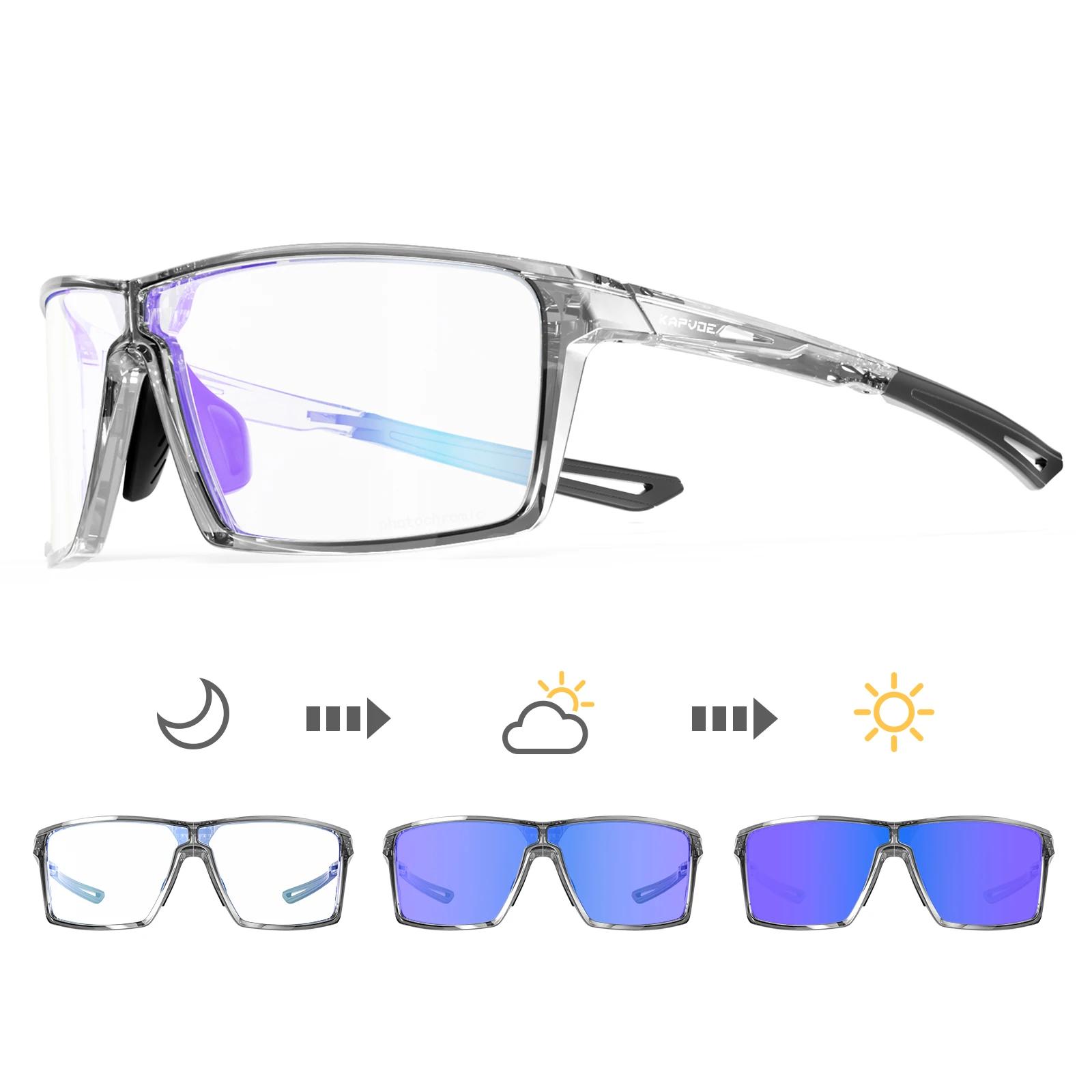 

Kapvoe Fashion Folding Sunglasses UV400 Photochromic Portable Cycling Glasses Bike Bicycle Men Women Sports MTB Racing UV400