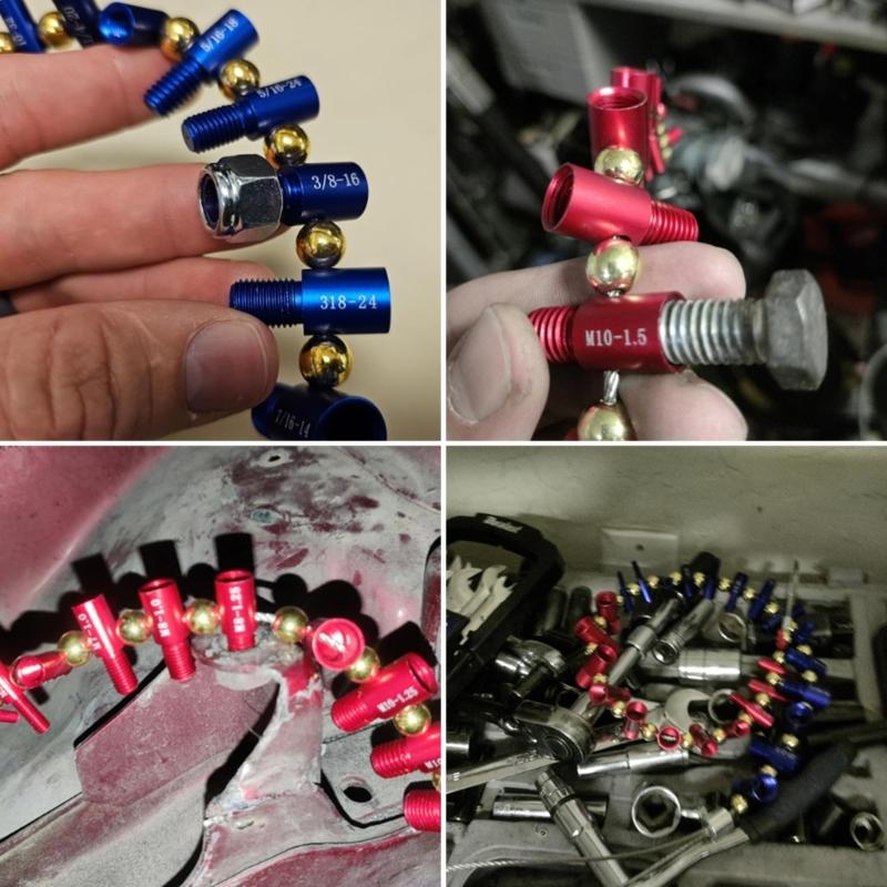 Detachable Nut and Bolt Size Gauge Nut and Bolt Thread Checker Thread Tester Bolt Nut Screw Checking Tool Thread Gauge