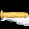 Silicone Eggless Oversized Dildo Oversized Thick and Extra Long Golden Giant Simulated Dildo Stallion Anal Plug