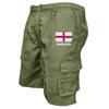 Men's Casual Flag Print Mid-Length Shorts Lightweight Breathable for Summer Sports and Daily Wear