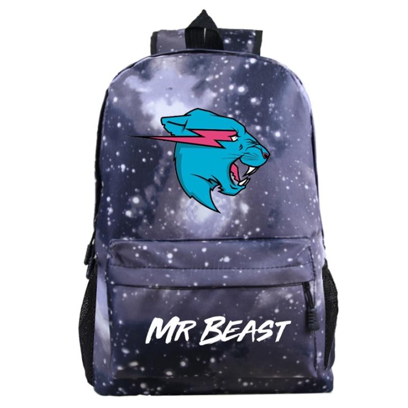 Mr Beast Lightning Cat Backpack High Capacity School Bag With Breathable Material