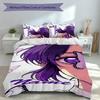 3pcs Custom Name Demon Slayer character theme Set,Includes 1 Duvet Cover and 2 Pillowcases,All-season Bedroom Decor