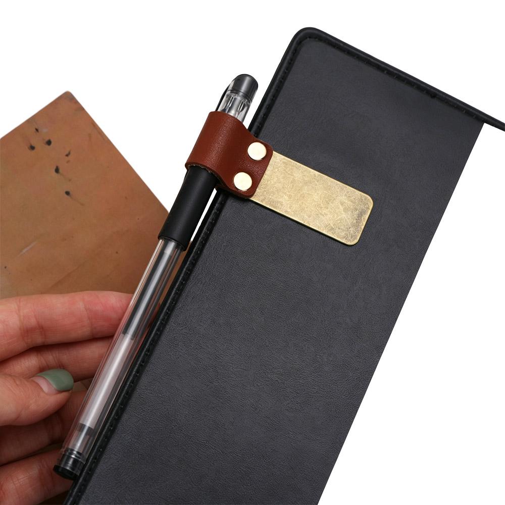 School Office Accessories Stainless Steel Notebook Paper Folder Bookmark Metal Clip Pencil Clip Pen Loop Memo Clip Pen Holder