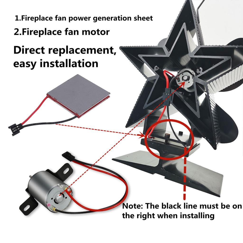 Fireplace Fan Power Generation Sheet Replacement Stove Fan Power Generation Sheet with Storage Box for Repair
