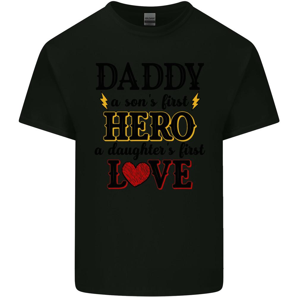 Fathers Day Daughter Love Son Hero Dad Mens Light Cotton T-Shirt Unisex T-Shirt