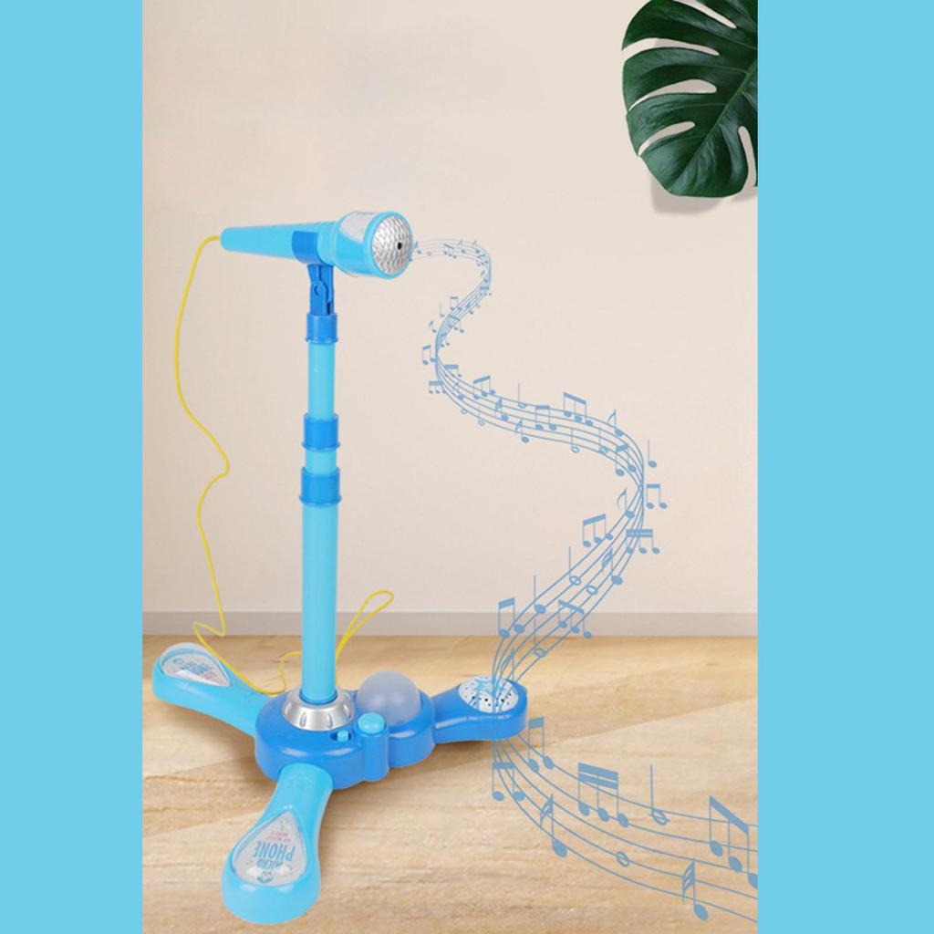Adjustable Karaoke Machine Toy Microphone Set Musical Portable Early Education with Stand